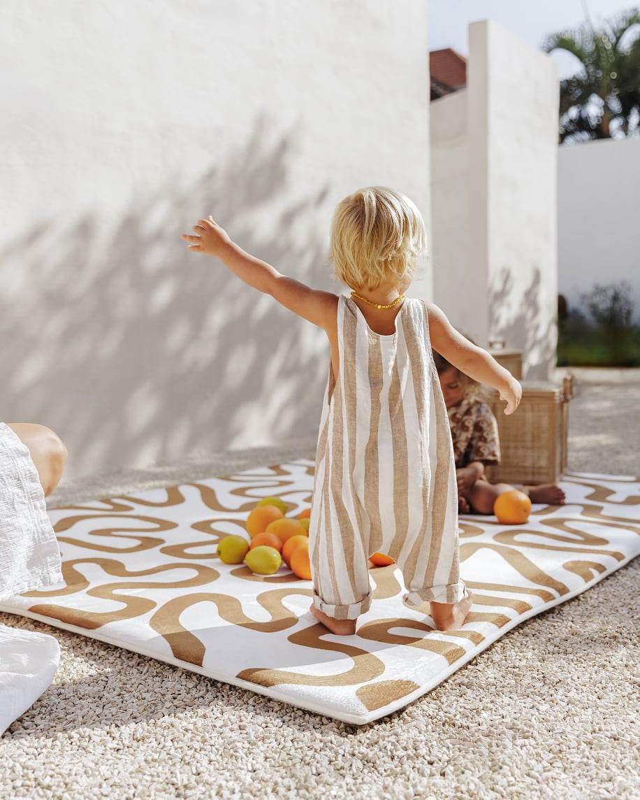 Kids lifestyle shoot in the med courtyard