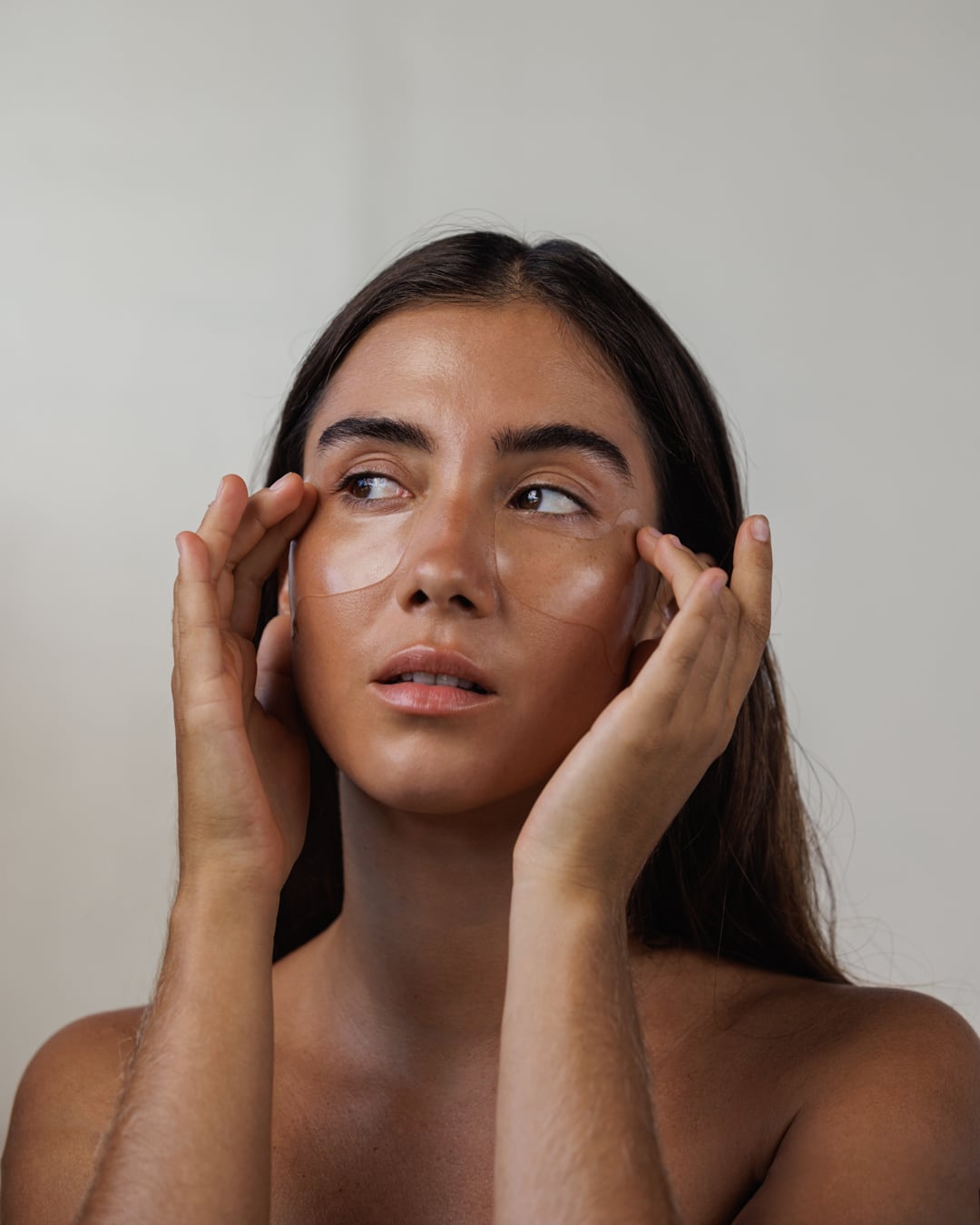 Skincare model photography with soft lighting shot at Suluh Bali studio